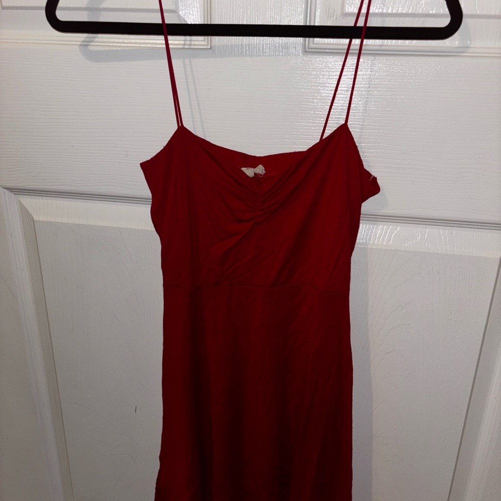 Red Spaghetti Strap Dress
